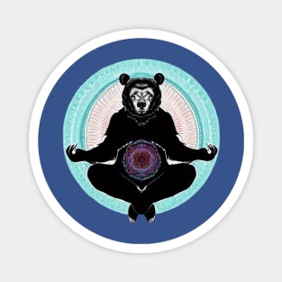 Black Bear Mandala Magnet